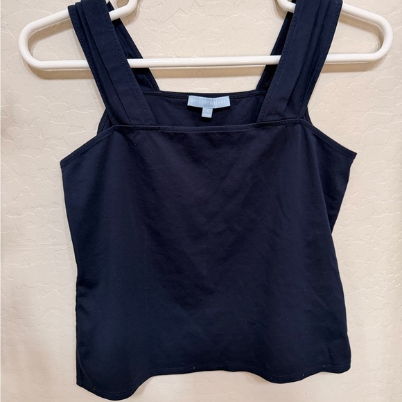 ANTONIO MELANI Tops - ANTONIO MELANI Black 100% Cotton Tank with Square Neck